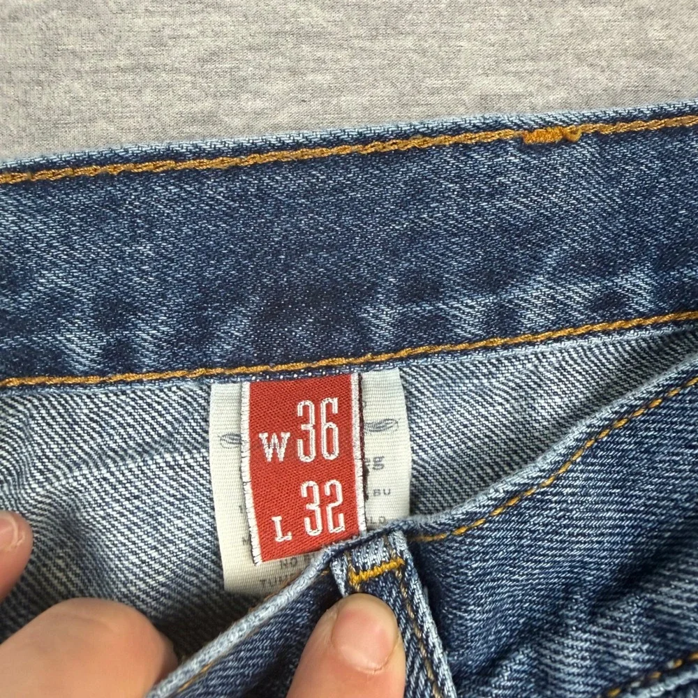 Stetson 1520 Standard Straight Leg Mens Blue Denim Jeans 36x32 (Fits 34x30)